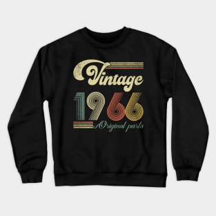 Retro Vintage 1966 58th Birthday Gift Men Women 58 Years Old Crewneck Sweatshirt